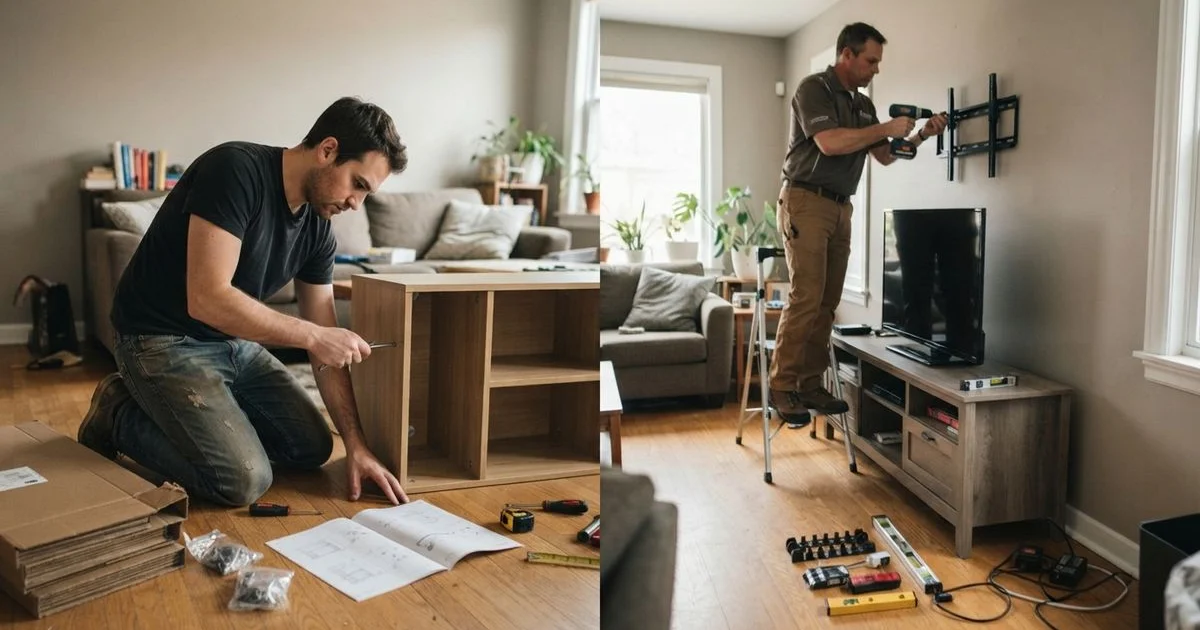 Furniture assembly and TV mounting: DIY vs hiring a handyman